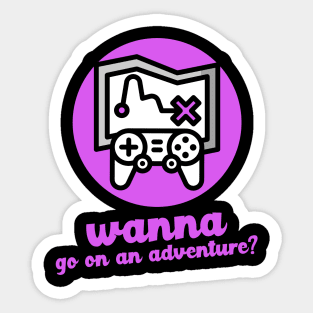 Pink Wanna Go on an Adventure? Sticker